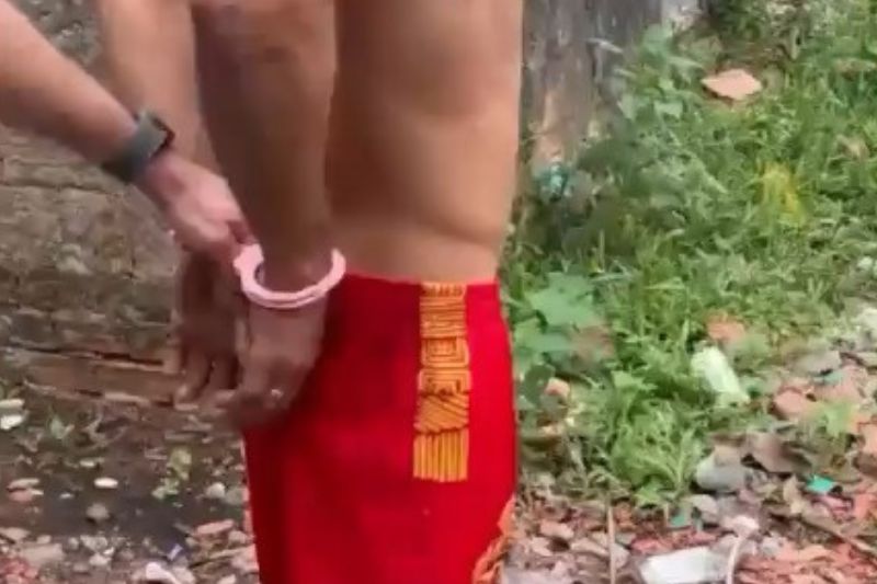 O homem, de 33 anos, foi preso pela Polícia Civil do Amazonas (Foto: WhatsApp/reprodução)