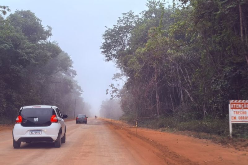 A qualidade do ar no Amazonas segue comprometida pela fumaça dos incêndios florestais (Foto: Murilo Rodrigues/AM ATUAL)