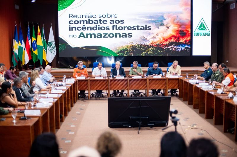 Na noite deste sábado, o governador do Amazonas reuniu-se com ministros do governo federal, em Manaus (Foto: Divulgação/assessoria)